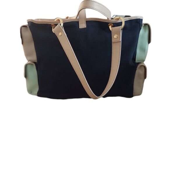 Nieri Argenti Canvas & Leather Pocket Tote - Picture 3 of 7